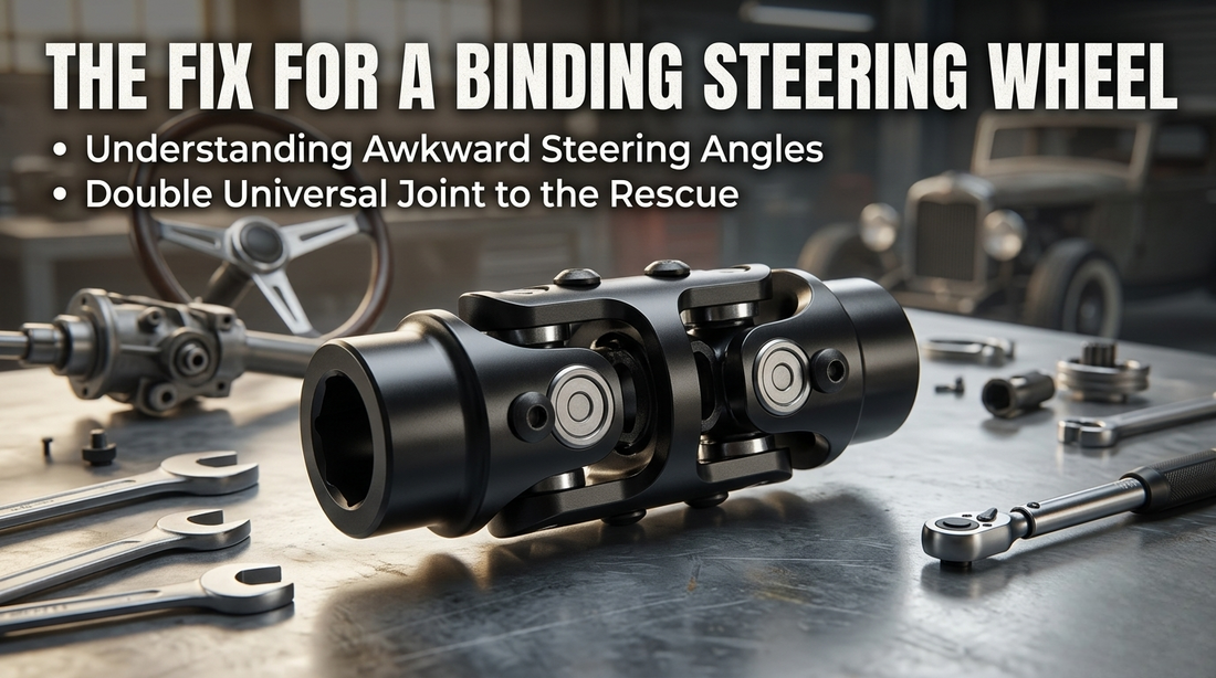 Eliminate Sharp Steering Angles: 3/4" Round x 3/4" Round Double U-Joint Shaft Guide 🔧