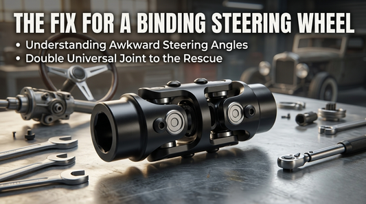 Eliminate Sharp Steering Angles: 3/4" Round x 3/4" Round Double U-Joint Shaft Guide 🔧