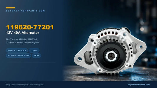 Alternator Fitment Guide: 12V 40A Replacement Part 119620-77201 for 3TNV & 3TNA Series Diesel Engines