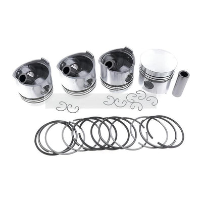 '+0.5mm Piston Set 16060-21910 for Kubota Engine D1105 V1505 Excavator KX41-2 KX61-2 KX71-3 KX91-2
