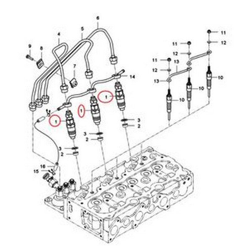Fuel Injection Rack Positions 1 PC Fuel Injector 7400777 for Bobcat Tractor CT122 CT225 CT230 CT235 ...