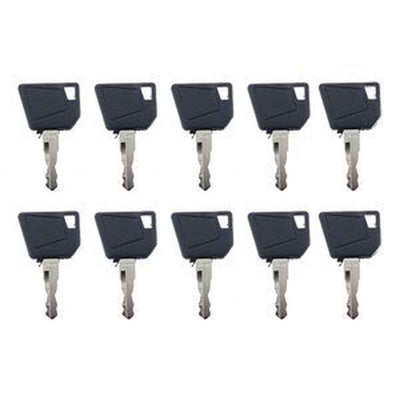 10 Pcs Ignition Keys 14607 for JCB, Bobcat, Caterpillar & More