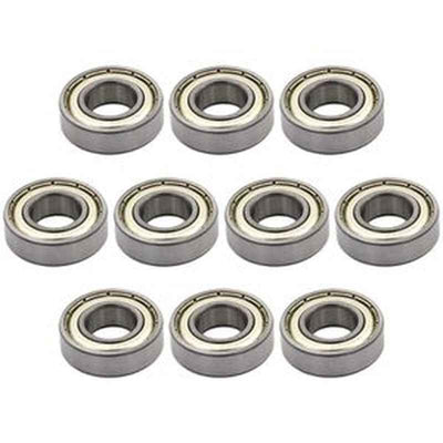 10-Piece Premium Metal Shield Ball Bearing for Fan Motor - SKF 6002-ZZ C3