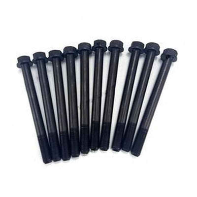 10-Piece Cylinder Head Bolt 1J700-04560 for Kubota Engine Excavator U48-4 U55-4 Loader KX057-4 SSV65 R065 R630CA