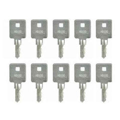 10-Piece Ignition Key 10732926 for John Deere 130/165/185 & Timberpro TB-620E