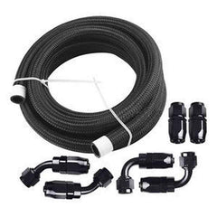 10FT AN-6 Steel Braided Oil/Fuel Line Kit