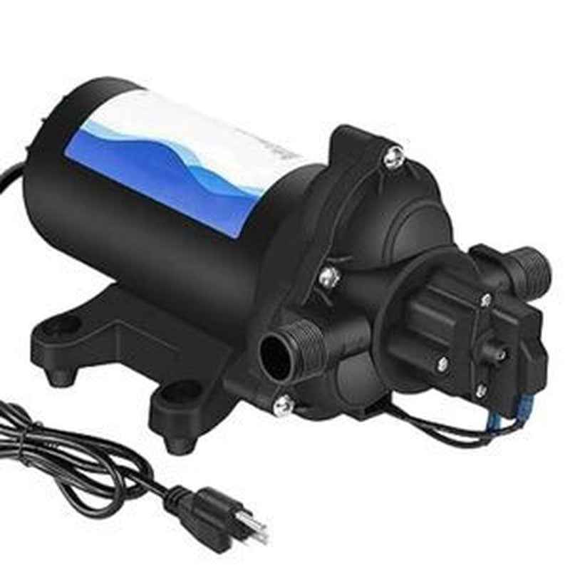 110V Self-Priming Diaphragm Water Pump - 3.3 GPM 45 PSI RV Boat Marine