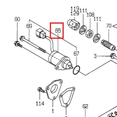 Solenoide de parada de diésel 1503ES-12S5SUC12S 119233-77932 CONJUNTO DE TOPE 