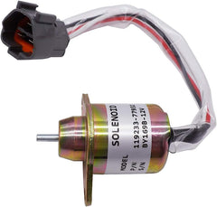 12V Fuel Shutdown Shut Off Solenoid 119233-77932 for Yanmar Engine 3TNE84 3TNE88 4TNE84 3TNV70 3TNV76 4TNV84 John Deere Tractor Takeuchi Excavator