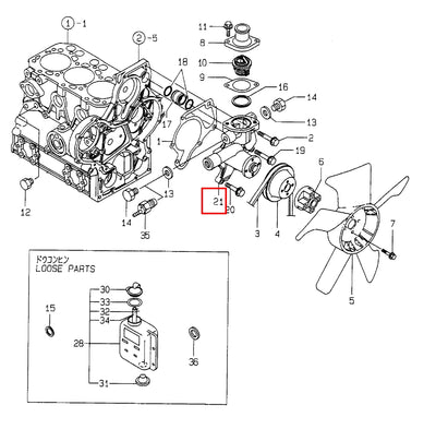 Water Pump With Gasket & Thermostat 119802-42000 for Yanmar Engine 3TNV82A 3TNV82A-BDCRT 3TNV82A-BDSAC