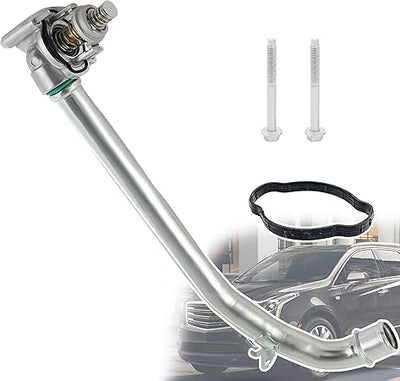 12678779 12673659 Aluminium Engine Coolant Thermostat Housing Assembly compatible with GMC Acadia Buick Regal LaCrosse Chevrolet Blazer Cadillac XT5 XT6 3.6L 2017-2023