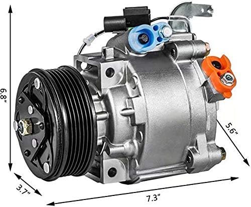 12V QS90C 6PK 95MM A/C Compressor 7813A212 7813A321 for 2009-2015 Mitsubishi Outlander Lancer 2.0L 2.4L