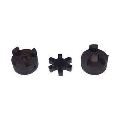 1/2'-7/8' L095 3-Piece Flexible L-Jaw Coupling Set & Rubber Spider
