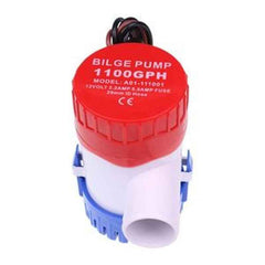 12V 1100 GPH 27DA 1-1/8' Hose Standard Marine Bilge Pump