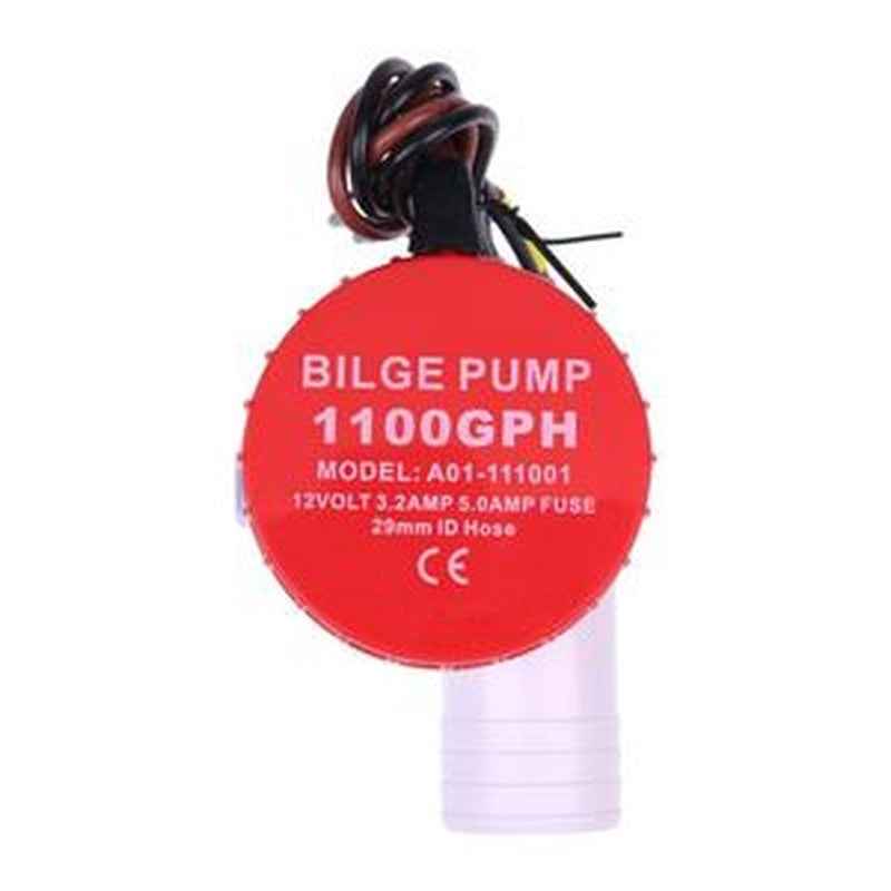 12V 1100 GPH 27DA 1-1/8' Hose Standard Marine Bilge Pump