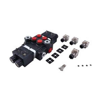 12V 2-Spool Hydraulic Directional Control Valve - 13 GPM, 3600 PSI