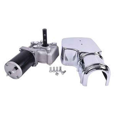 12V 600W 76 RPM Roll Tarp Motor Chrome Cover for Dump Truck