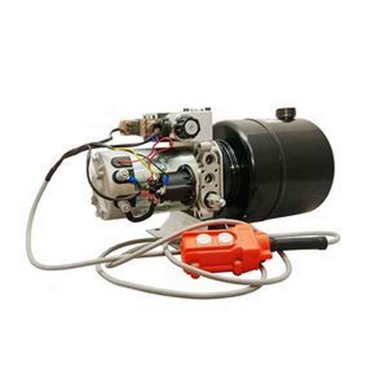 12V DC Hydraulic Power Unit 6 Quart Tank w/ Remote Control for Dump Trailer