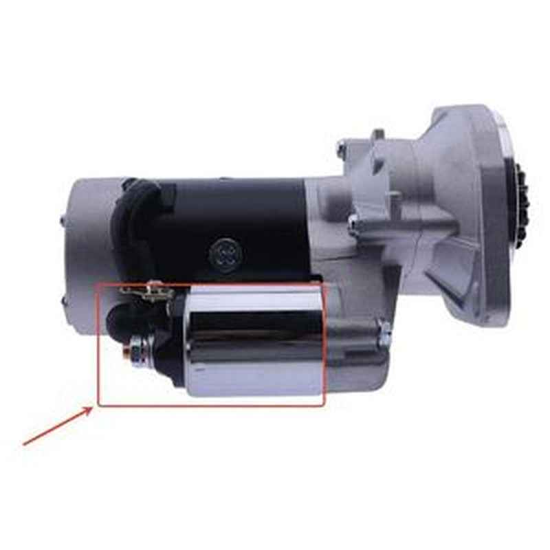 12V Starter Motor & Solenoid 121254-77010 for Yanmar 4TNE82/84/88 Engine
