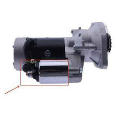 12V Starter Motor & Solenoid 121254-77010 for Yanmar 4TNE82/84/88 Engine