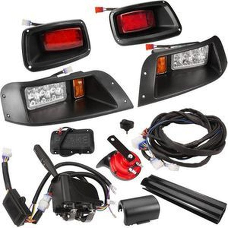 12V LED Light Kit w/ Head, Tail, Brake & Turn Signals for EZGO TXT 1996-2013