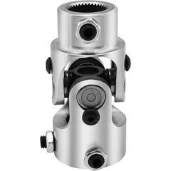 13/16"-36 Spline X1" DD Chrome Steering Universal Joint Single U Joint Shaft,Total Length: 83mm (3-1/4")