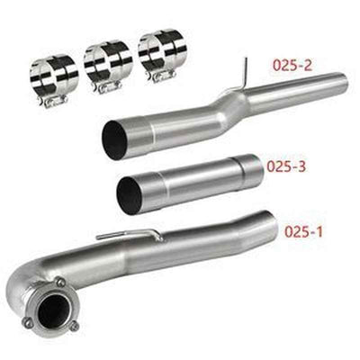 4'' 3-Bolt Flange & DPF Delete Pipe for Chevy GMC Sierra 2500HD 3500HD 6.6L Duramax LML 2015.5-2016