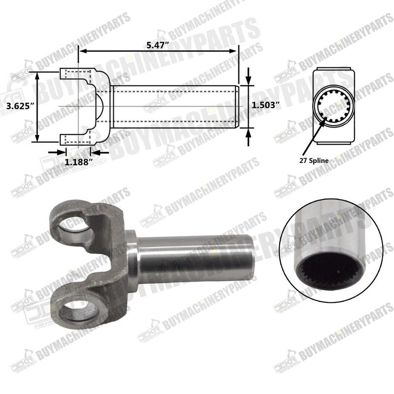 T2004r 1350 Series Transmission Slip Yoke TH200-4R TH350 TH700 M20/21/22 3-3 ...