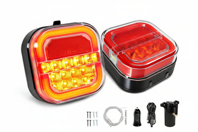 Wireless Trailer Lights, Magnetic LED Tow Tail Light Kit T28 T325 T033 for Trailers, Trucks & Temporary Towing