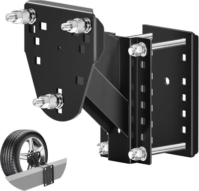 Spare Tire Carrier for Utility Trailer – 3-Nut Design, Fits 4/5/6 Lug Wheels on 4