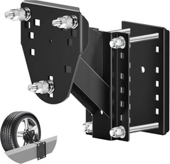 Spare Tire Carrier for Utility Trailer – 3-Nut Design, Fits 4/5/6 Lug Wheels on 4"–5.5" Bolt Patterns, Holds Up to 160 Lbs