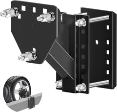 Spare Tire Carrier for Utility Trailer – 3-Nut Design, Fits 4/5/6 Lug Wheels on 4"–5.5" Bolt Patterns, Holds Up to 160 Lbs