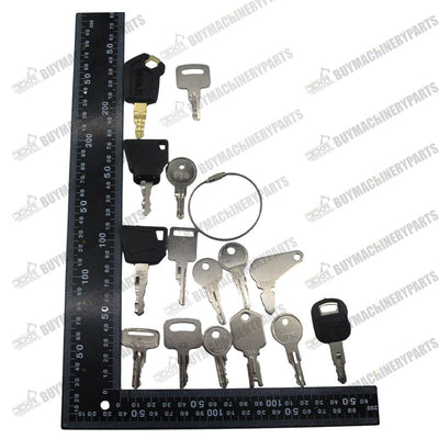 18 Pcs Ignition Key for JLG JCB Snorkel Genie Skyjack Terex Caterpillar CAT Heavy Equipment - Buymachineryparts