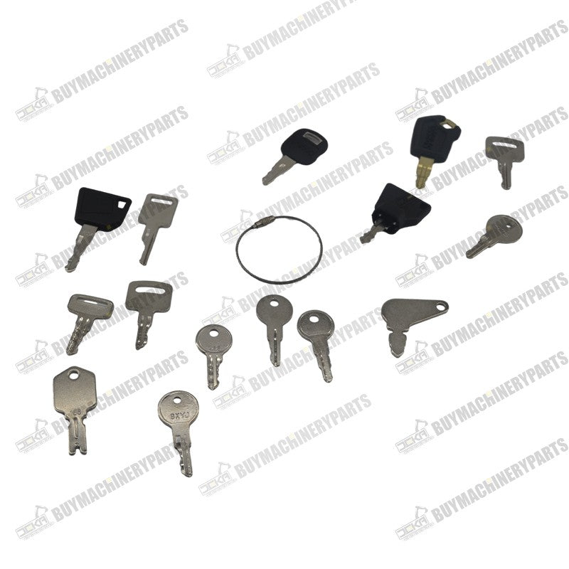 18 Pcs Ignition Key for JLG JCB Snorkel Genie Skyjack Terex Caterpilla ...