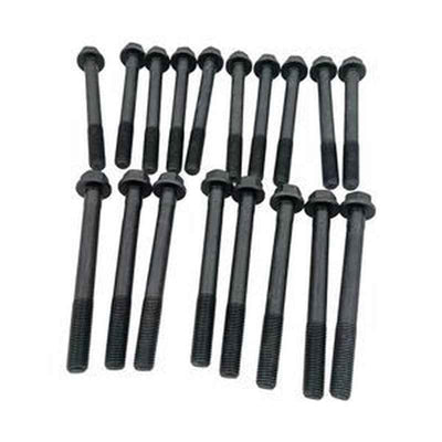 18-Piece Cylinder Head Bolts 4019DF for John Deere Engine 4019-4700 Tractor