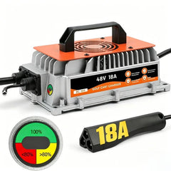 18A 48V Golf Cart Charger w/ 3-Pin Plug for E-Z-GO RXV TXT buymachineryparts