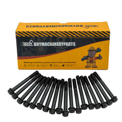 18Pcs Cylinder Head Bolt 19202-03450 for Kubota Engine V1902 Excavator KX101 KX151 Tractor L175 L185 L225 L2050 L235 L245 L4150
