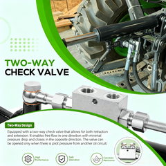 Hydraulic Top Link Cat. 1-1 with Locking Block 20-7/8"-31-7/8", Double-Acting Hydraulic Cylinder with 2 Hoses & Two-Way Check Valve for Tractor/Excavator