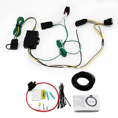 4-Pin Trailer Wiring Harness 56407 Compatible with 2018-2025 Jeep Wrangler JL/JLU, 2020-2025 Jeep Gladiator JT, 19-25 Wrangler Unlimited, Rubicon, Sahara, 4xe, Sport Trailer Light Connector