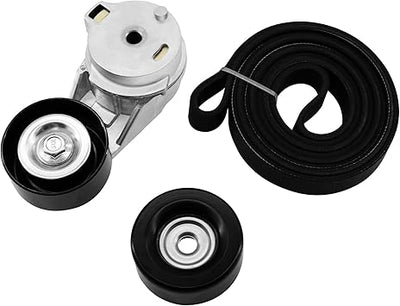 90K-38178A Belt Tensioner Pulley Kit Fit for Chevy Colorado/GMC Canyon 2004-2012, Hummer H3 2006-2010, Isuzu i-280/i-350 2006, i-290/i-370 2007-2008, Compatible with L4/L5 Engine Only