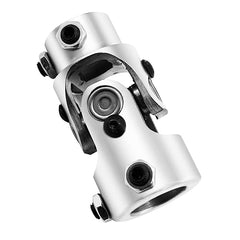 1" Round x 3/4" DD Chrome Steering Universal Joint Single U Joint Shaft, Total Length: 83mm (3-1/4")