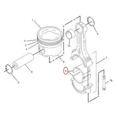 Heavy-Duty Connecting Rod Bearing Pair 224-6638 for Caterpillar CAT Engines