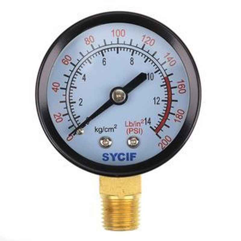 2' Face 1/4' NPT 0-200 PSI Gauge GA0250200GC for Rolair Air Compressor