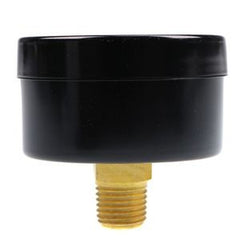 Manómetro de presión hidráulica de 2" con montaje trasero, 1/4" NPT, 0-200 PSI
