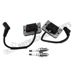 2 PACK 24 584 01-S kh-24 584 201-S Ignition Coils Module for Kohler CH20 CV18 CH18 CV20 CV23 CH22 Command Pro Twin Cylinder Engine with Spark Plug K6RTc Replace kh-24-584-201-S 24 584 45-S
