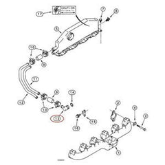 2 PCS Elbow J917394 for Case 6830TA, 6831TA, 7140, 7150 Engines