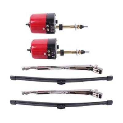 12V Universal Windshield Wiper Motor Kit (2-Piece) for Chevy Ford Mopar GM Jeep Boat