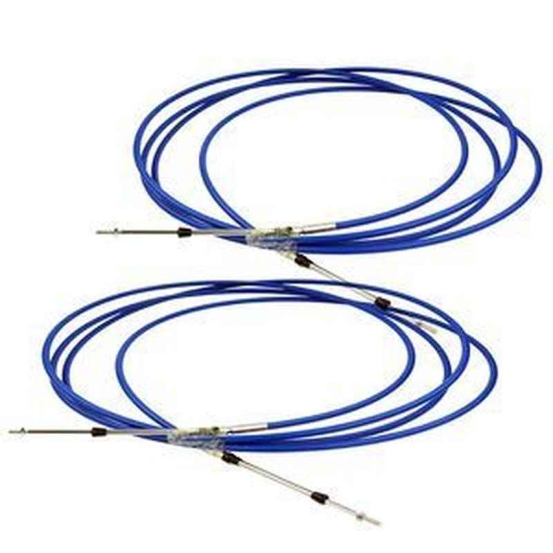 2-Piece 18FT Universal Throttle Cable 220416618 for Yamaha Outboard