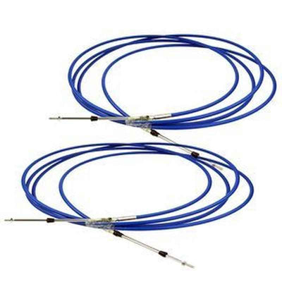 2-Piece 18FT Universal Throttle Cable 220416618 for Yamaha Outboard