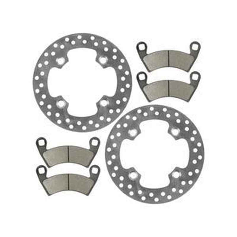 2-Piece Front Brake Disc Rotor & Pads 5254999/5251565/2203747 for Polaris Ranger XP 900
